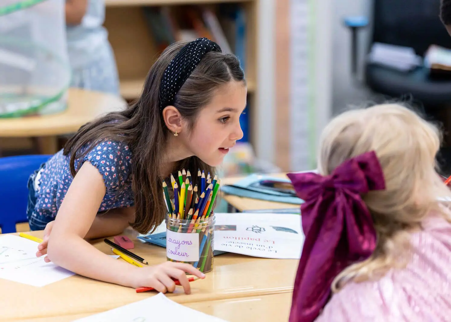 Pupil in class