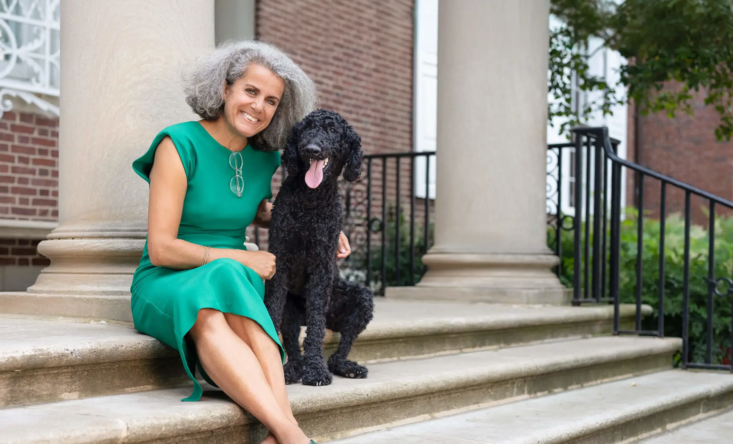 Head of School Suzanna Jemsby with her dog Aska