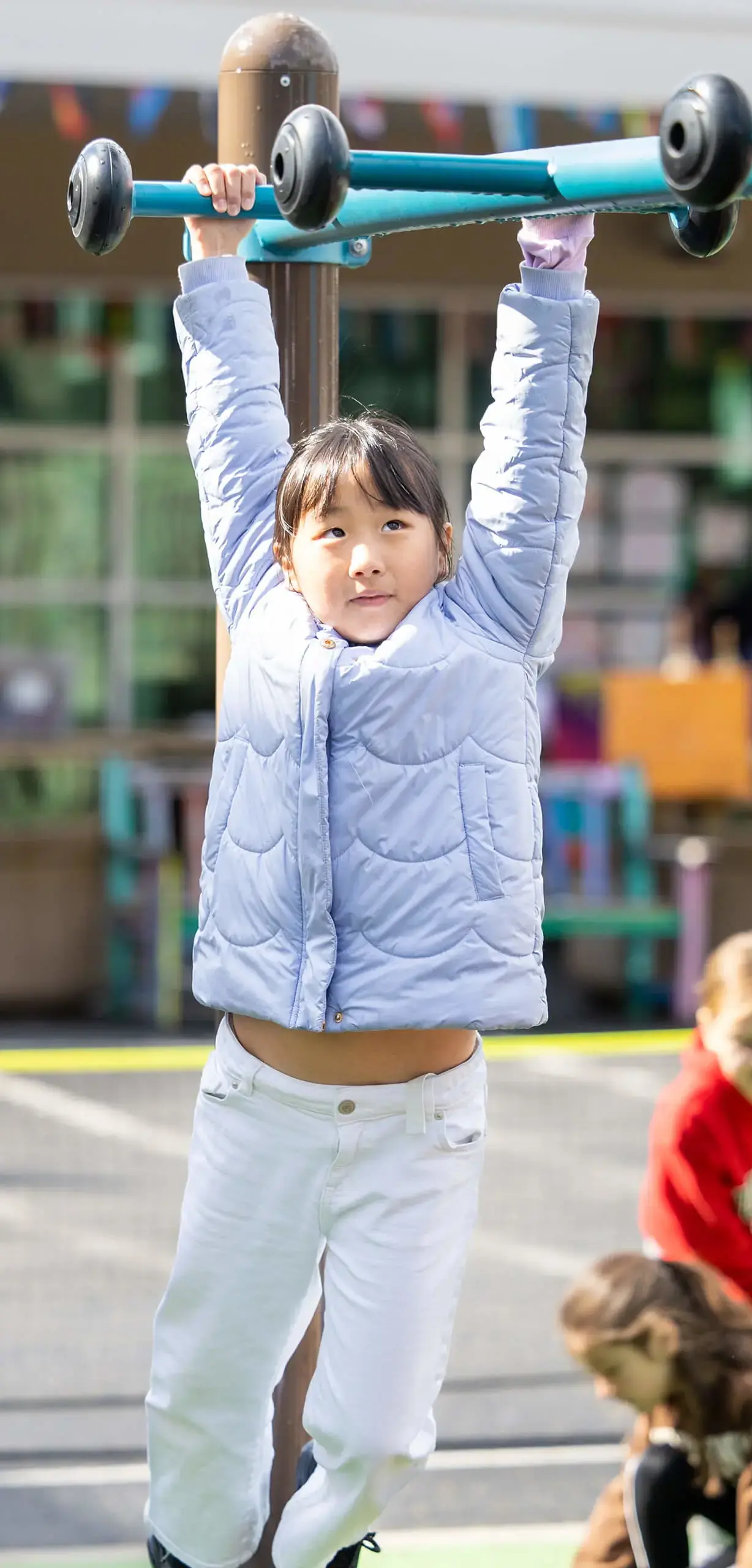 children playing on a playground