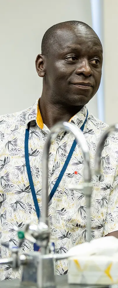 Science teacher in classroom