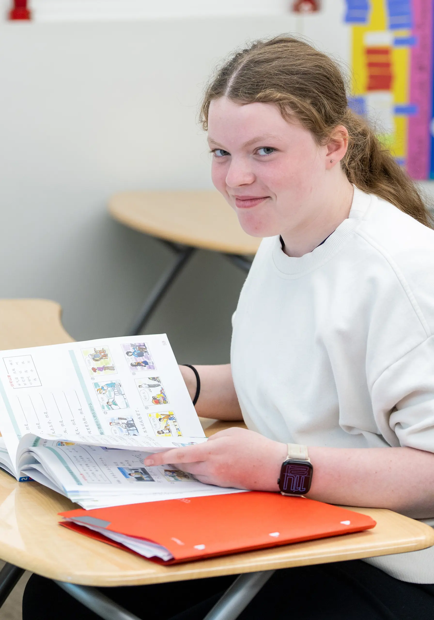 Mandarin student smiling