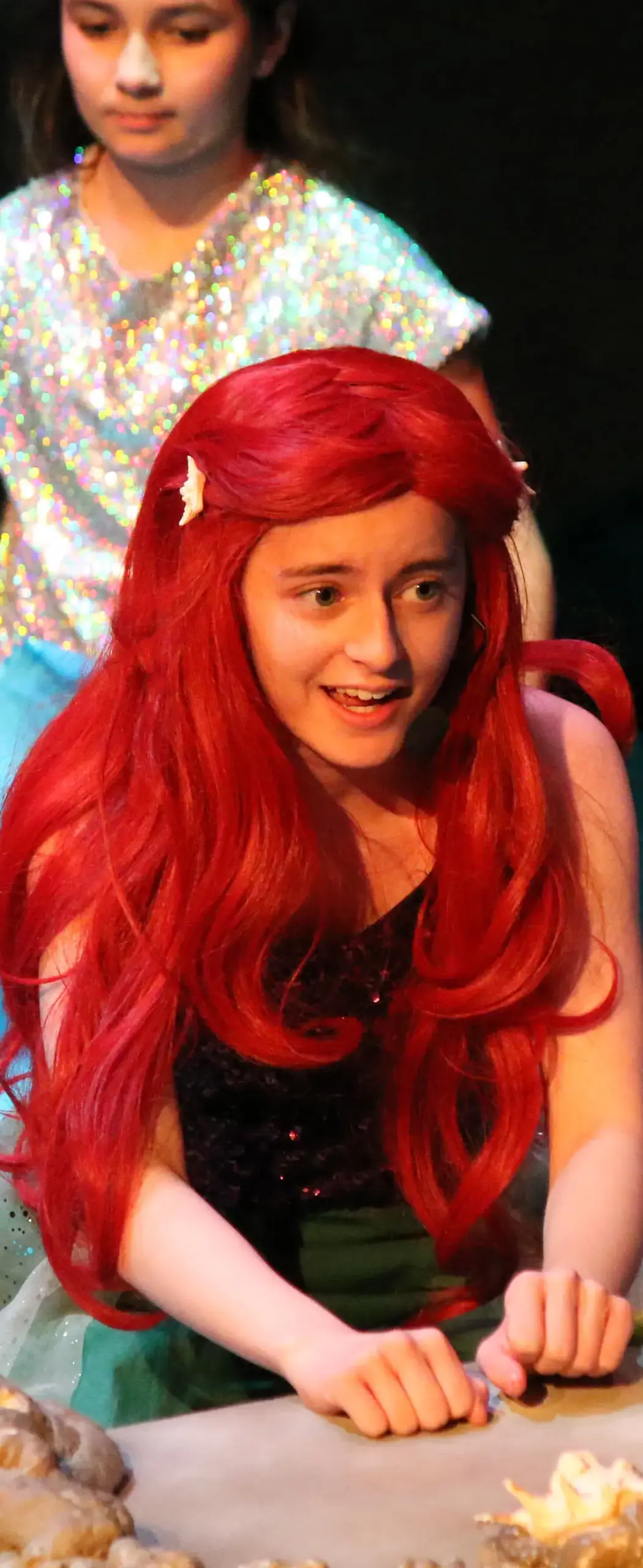 girl on stage as a little mermaid